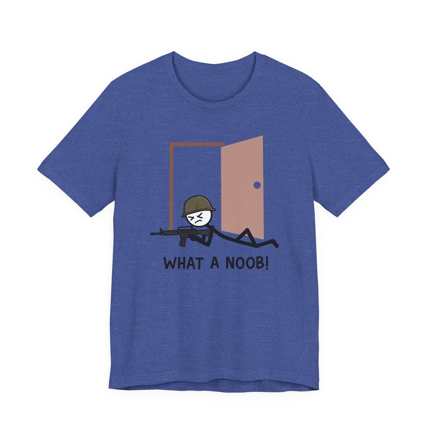 Funny Gamer Military Door Meme Tee - What a Noob! Unisex T-Shirt