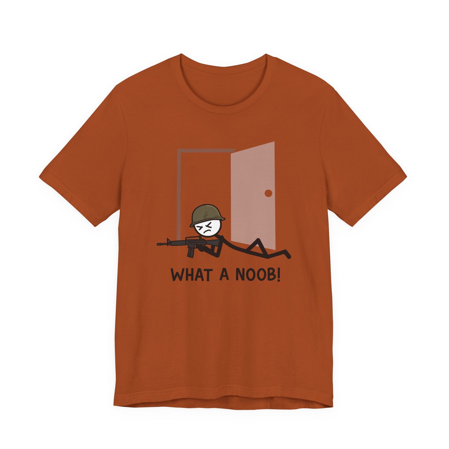 Funny Gamer Military Door Meme Tee - What a Noob! Unisex T-Shirt