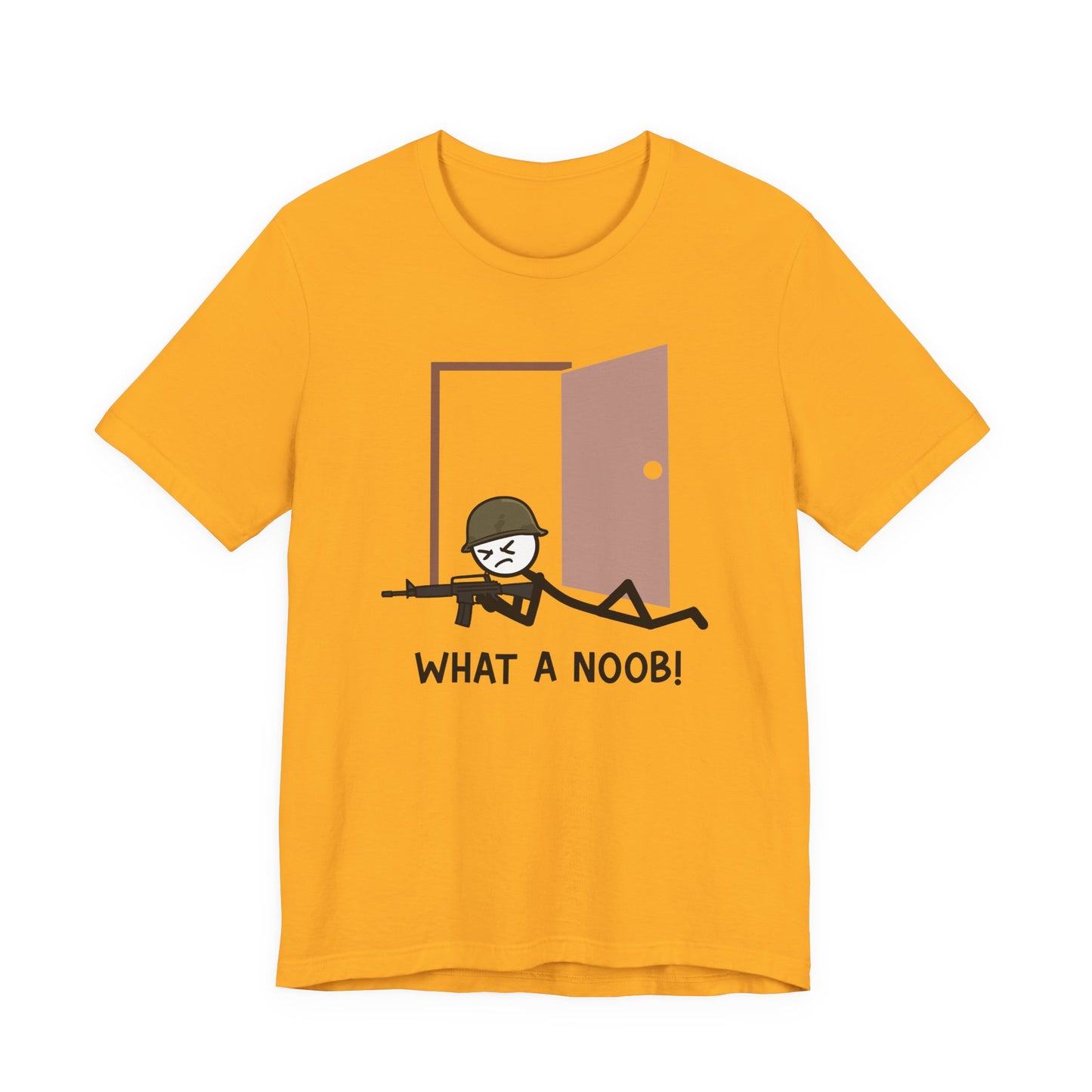 Funny Gamer Military Door Meme Tee - What a Noob! Unisex T-Shirt