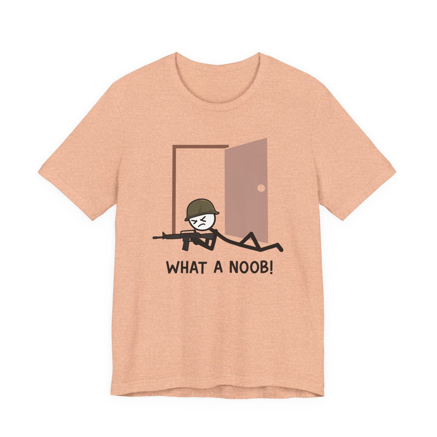 Funny Gamer Military Door Meme Tee - What a Noob! Unisex T-Shirt