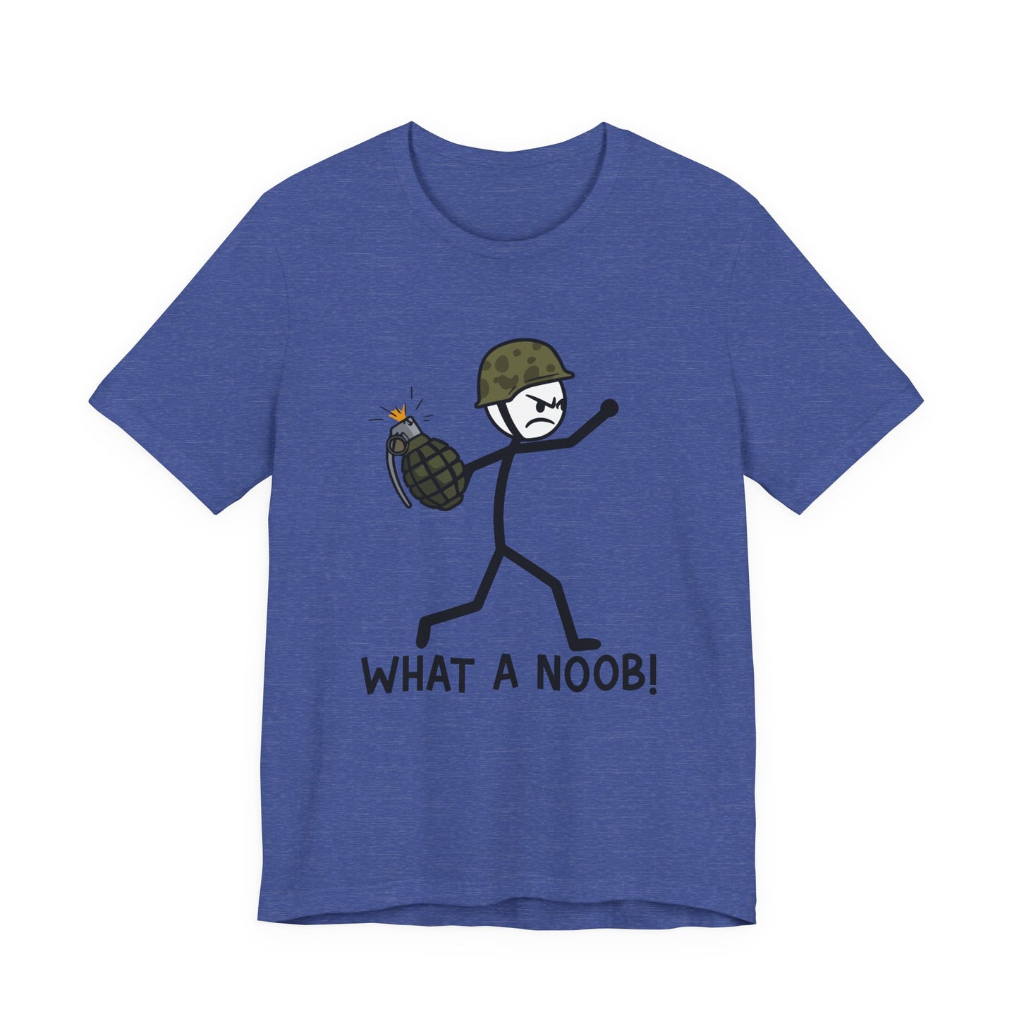 Stick Figure Grenade - "What a Noob!" Unisex Tee