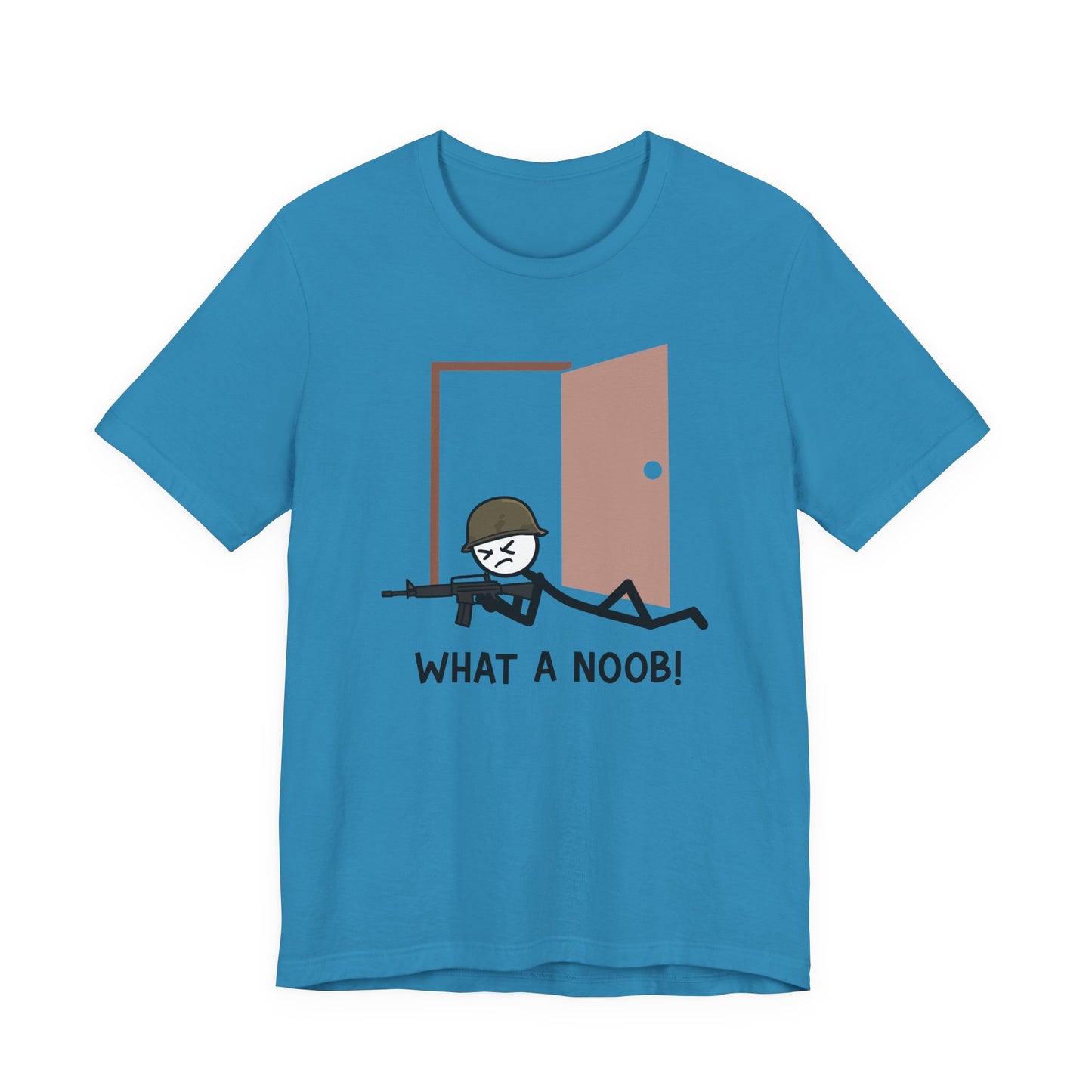Funny Gamer Military Door Meme Tee - What a Noob! Unisex T-Shirt