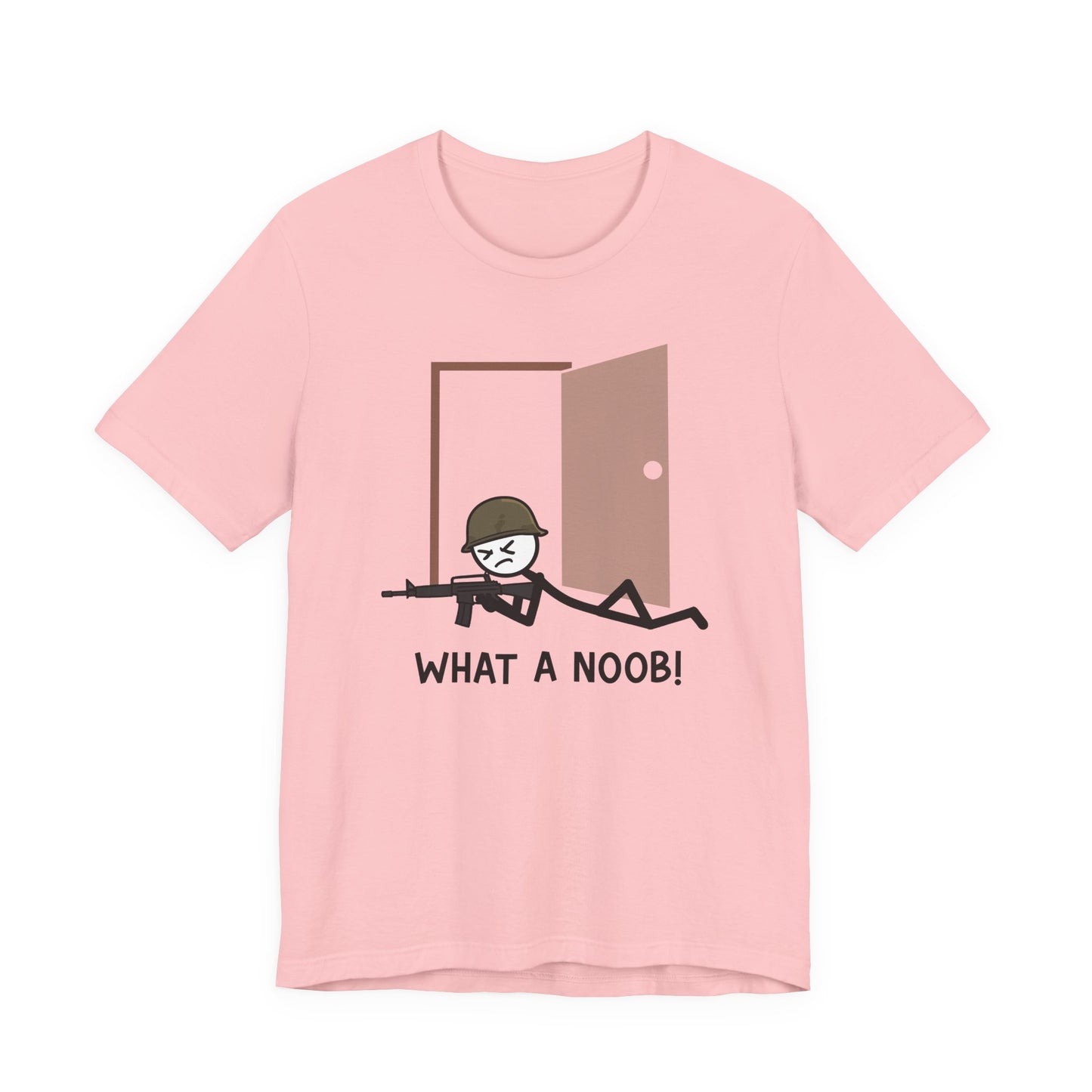 Funny Gamer Military Door Meme Tee - What a Noob! Unisex T-Shirt