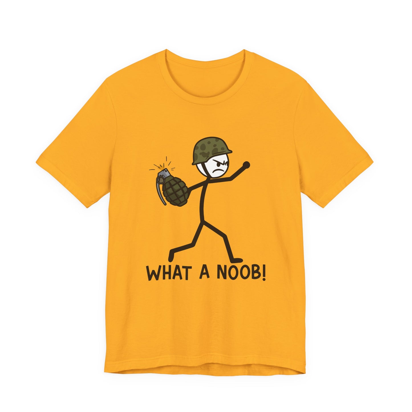 Stick Figure Grenade - "What a Noob!" Unisex Tee