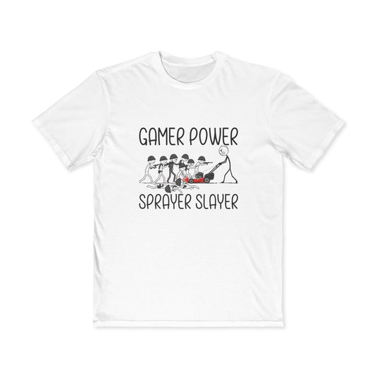 Gamer Power Tee, Funny Gamer Shirt, Sprayer Slayer T-Shirt, Video Game Gift, Casual Gaming Apparel